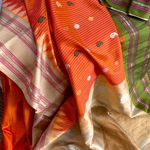 Sari de seda 100 % pura con borde de jamuna Gadwal Ganga, los mejores saris de EE. UU., saris de seda en línea, sari de seda morera, saris de EE. UU., lujosos saris de seda.
