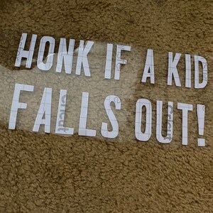 Permanent vinyl car decal