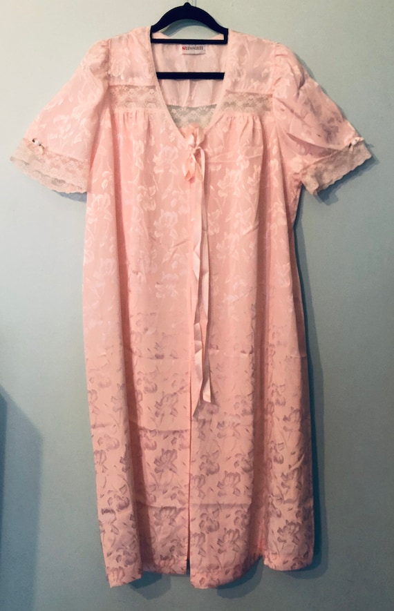80s pink night gown size 12