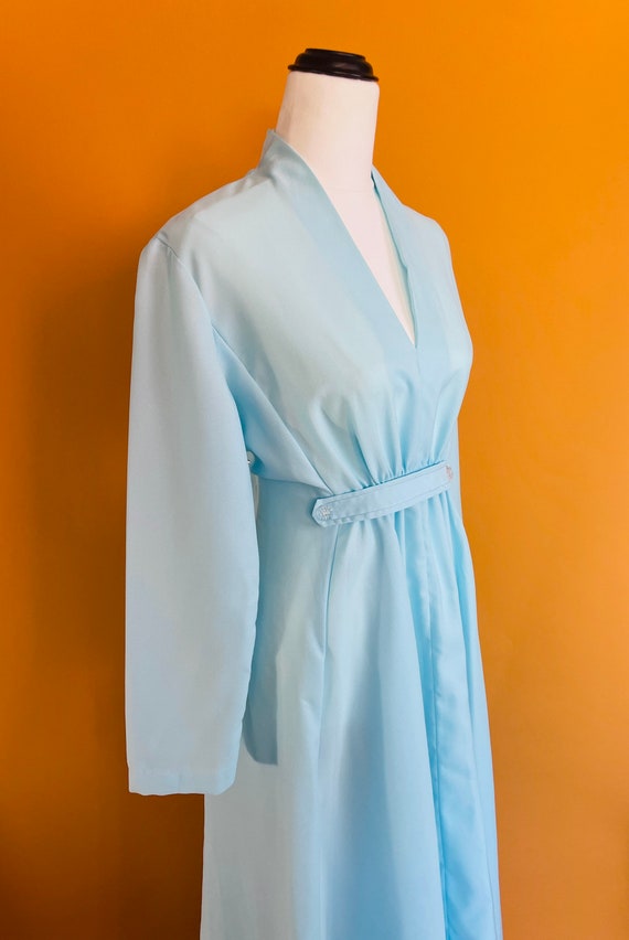 1970s Baby Blue Long Sleeve Gown Gem