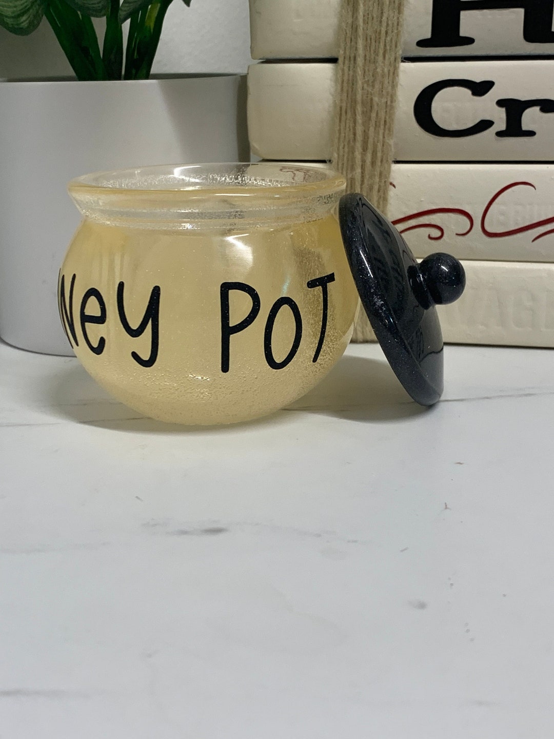 Resin Honey Pot With Lid/clear Honey Pot/honey Pot Etsy
