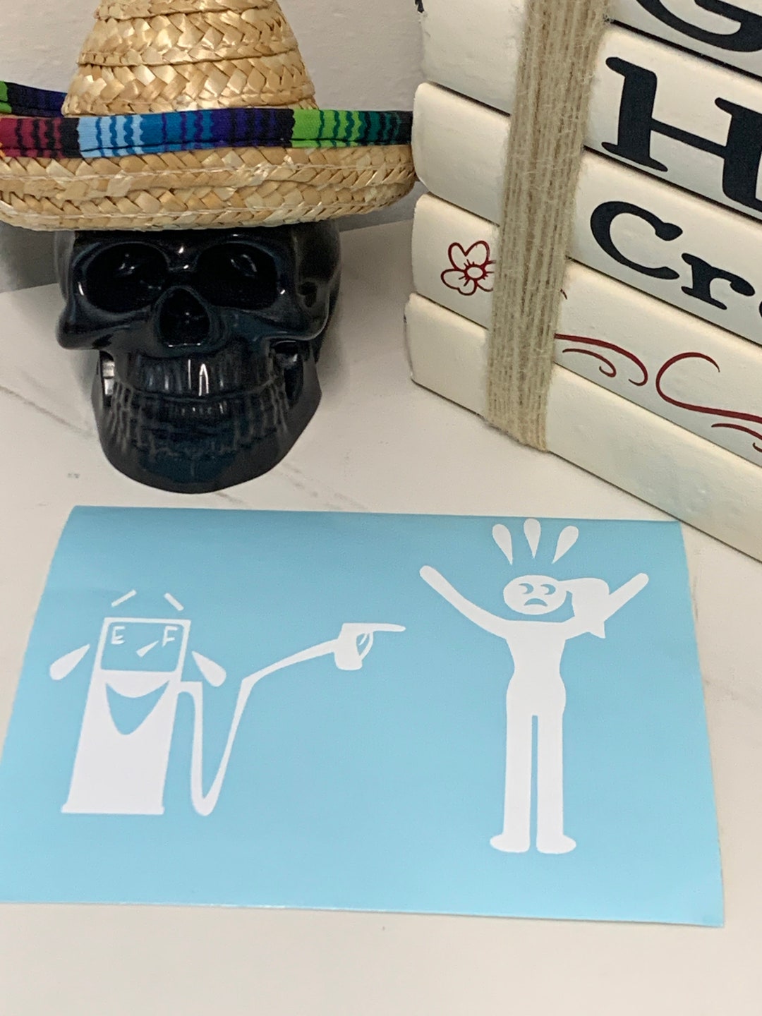 GAS TANK Car Decal/low Gas Girl Decal/low Gas Boy Decal/cat Etsy