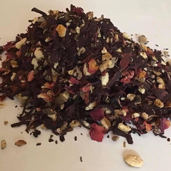 Organic Dandelion Root, Hibiscus Cinnamon and Ginger DETOX tea-4oz