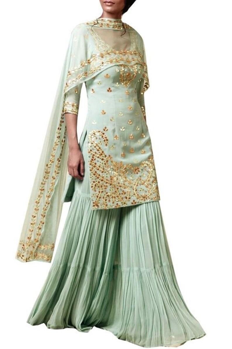 ethnic gown with dupatta