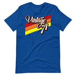 1971 Vintage 50th Birthday T-Shirt for Men and Women / Unisex Short Sleeve / Retro Birthday Gift,