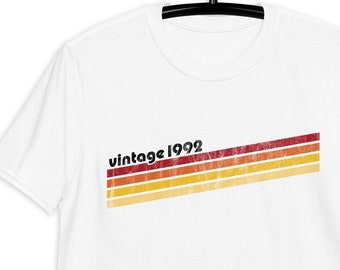Vinatge-verjaardags-T-shirt 92 – 1992 – retrocadeau voor hem of haar