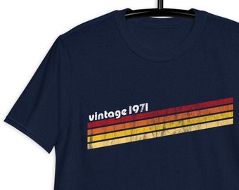 Vintage verjaardags-T-shirt 71 – 1971 – retrocadeau voor hem of haar