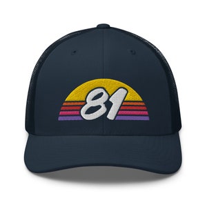 1981 Retro Sunset Trucker Hat for Men and Women | Birthday Gift Idea | Retro Trucker Hat,
