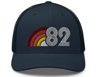 1982 Retro Aura Trucker Hat | Birthday Gift Idea or Men and Women | 82 Vintage Trucker Cap
