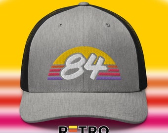 Retro Sunset Trucker Hat 84 – 1984 – Verjaardagscadeau voor hem of haar