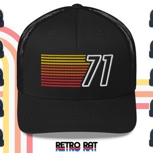 1971 Retro Stripes Trucker Hut | 1971 Geburtstag Geschenkidee oder Männer und Frauen | 71 Vintage Trucker Kappe,