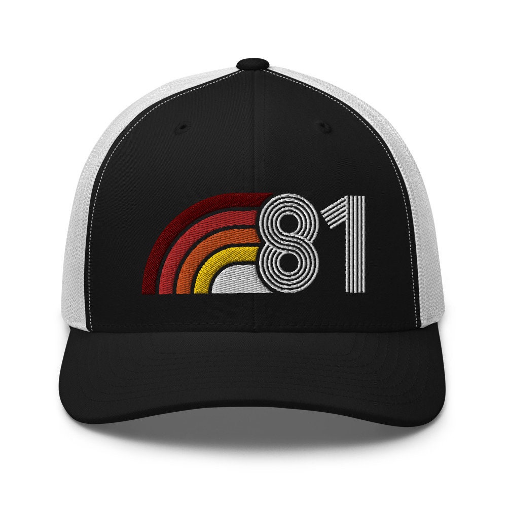 1981 Retro Aura Trucker Hat | Birthday Gift Idea or Men and Women | 81 Vintage Trucker Cap
