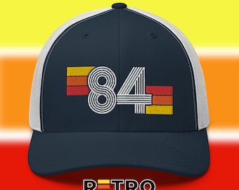 Retro multi-line truckerpet 84 – 1984 – verjaardagscadeau voor hem of haar