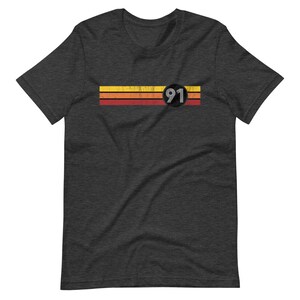 1991 Retro T-Shirt for Men and Women Unisex Short Sleeve Vintage  Birthday Gift,