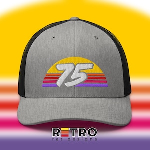 Gorra de camionero retro con puesta de sol de 1975, idea de regalo de 50 cumpleaños para hombres y mujeres, gorra de camionero retro de 1975