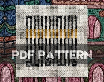 Kaaba La Ilaha Illa Allah Kufic Calligraphy Cross Stitch Pattern *PDF File Only*