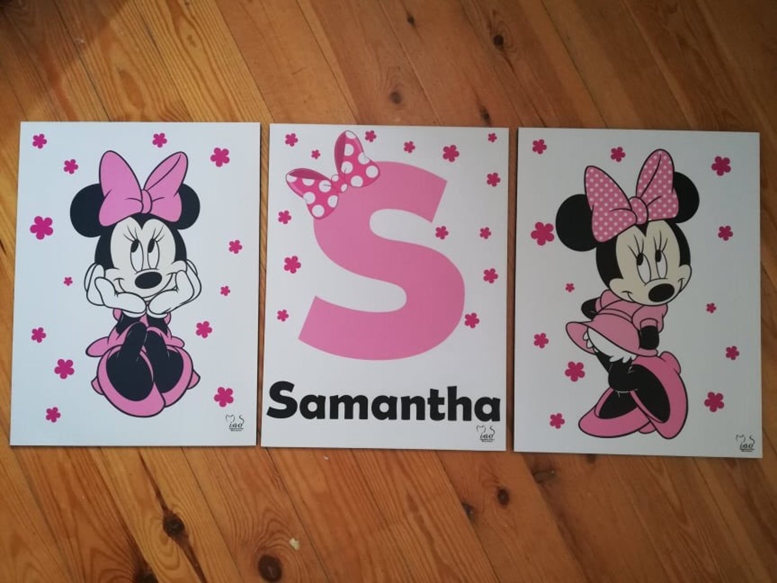 Framed Minnie Mouse Wall Art Set Minnie Mouse Prints Minnie Etsy UK