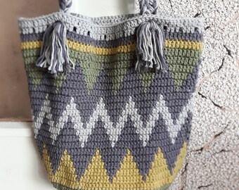 Bolso De Ganchillo Multicolor