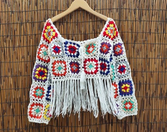 bohemian crochet top