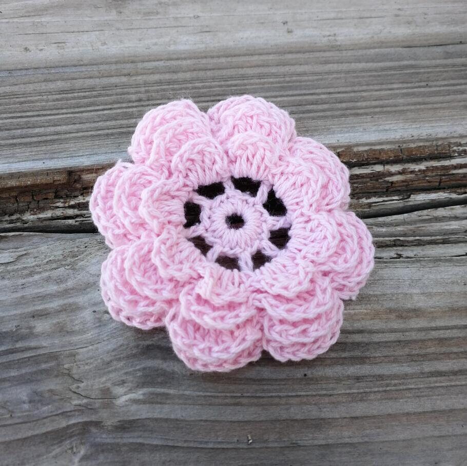 Set of 100 Handmade Large Crochet Flowers Applique Cotton 3D 4 - Etsy