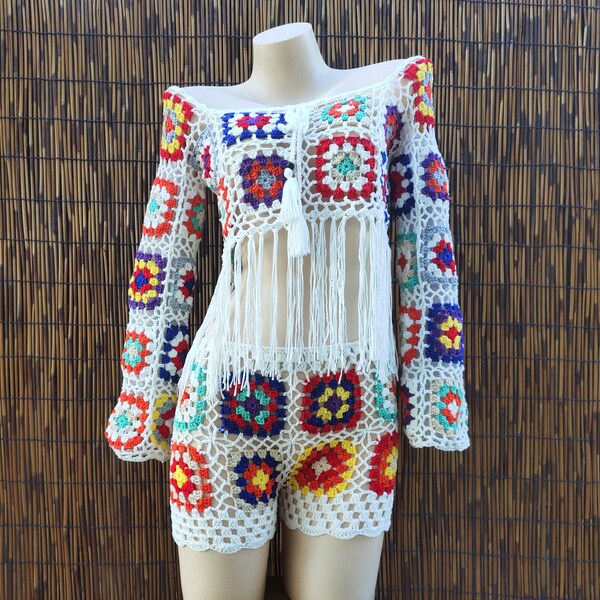 Crochet Beach Shorts Etsy