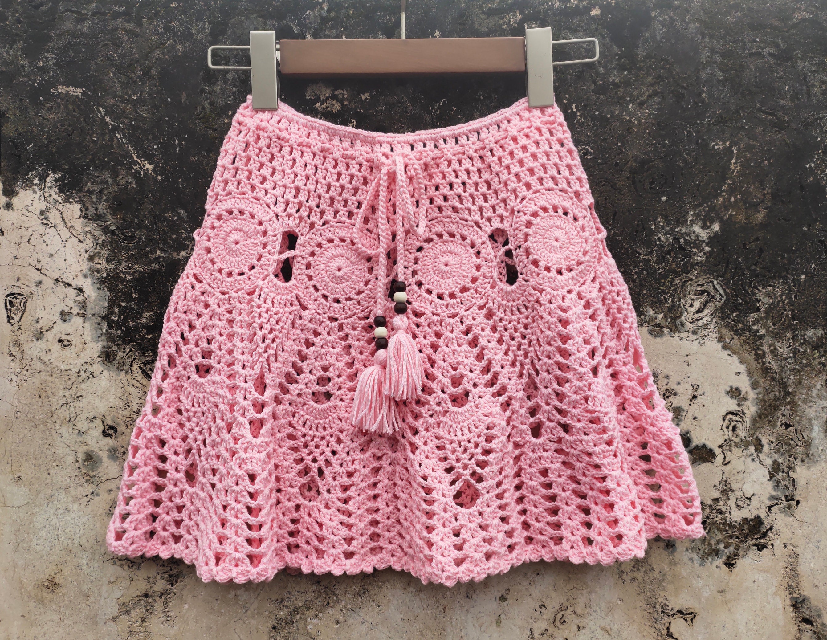 Handmade Crochet Women Beach Skirt Bikini Swim Skirt Lace-up - Etsy