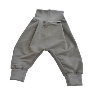 Organic jersey harem pants size 56-110, pants girls boys grey baby pants, pants children