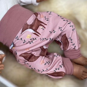 Pumphose jersey harem pants size 56-110, pants girl boy, fox old pink pumphose, baby pants, pants children