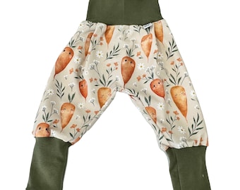 Organic jersey harem pants size 56-110, pants girls boy carrot baby pants, pants children