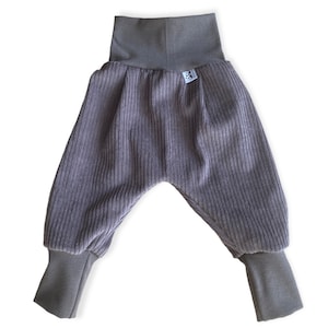 Corduroy harem pants size 56-110, pants girls grey-brown unisex harem pants, baby pants, pants children boy