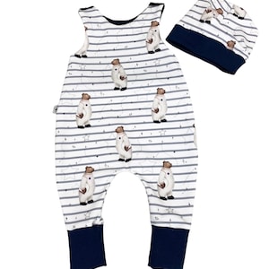 Romper 56 62 68 74 Pantalon bleu Bear Astronaut, une pièce, chapeau de costume romper, filles, salopettes, ensemble bébé filles, équipement initial pour garçons