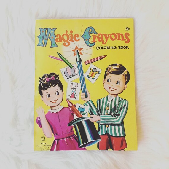 Download Vintage Magic Crayons Children S Coloring Book Etsy