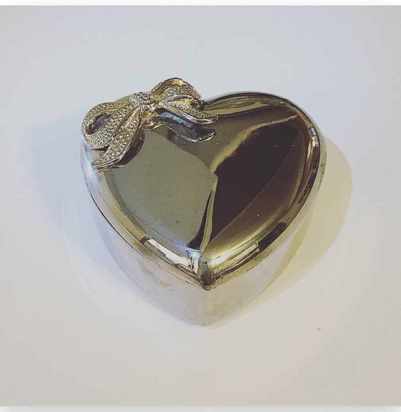 Silver Toned Cocktail Shaker Pendant Oval Trinket Jewelry Box