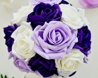 Purple & Lilac Wedding Flowers Brides* Bridesmaids * Flowergirl posy