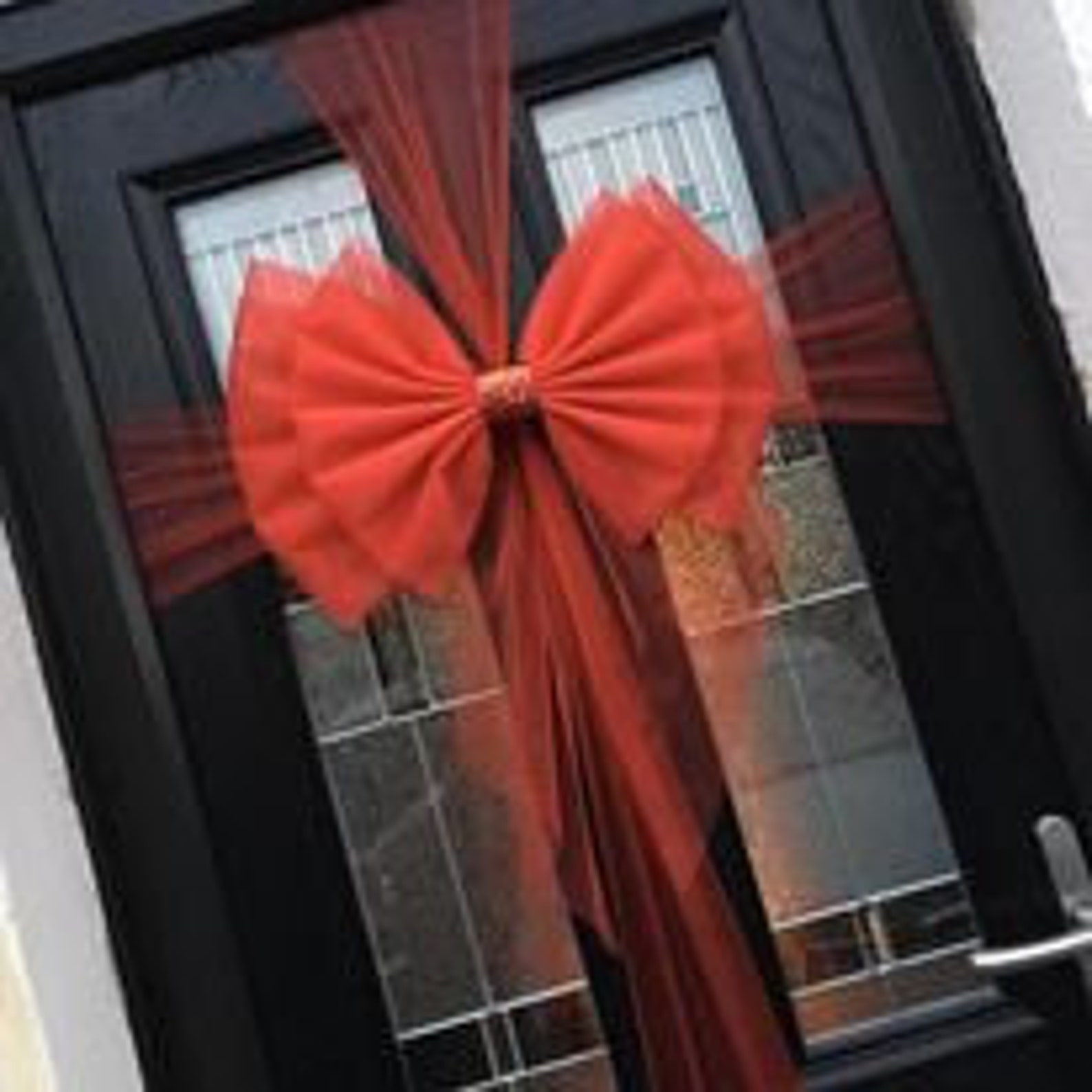 Deluxe Red Gold Door Bow .. Christmas Door Bow.. Pre Made Door Etsy