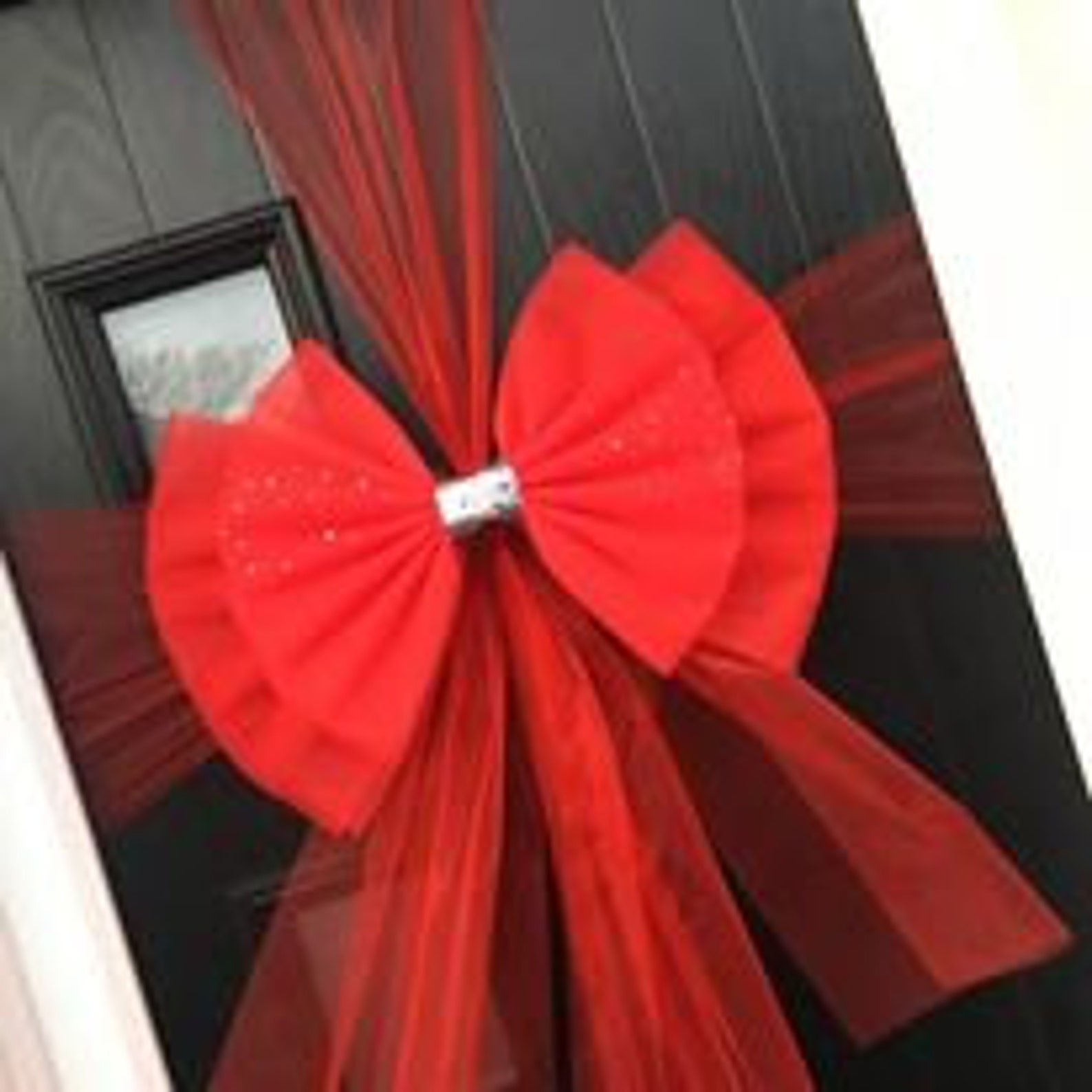 Deluxe Red Door Bow .. Christmas Door Bow.. Pre Made Door Bow Etsy UK