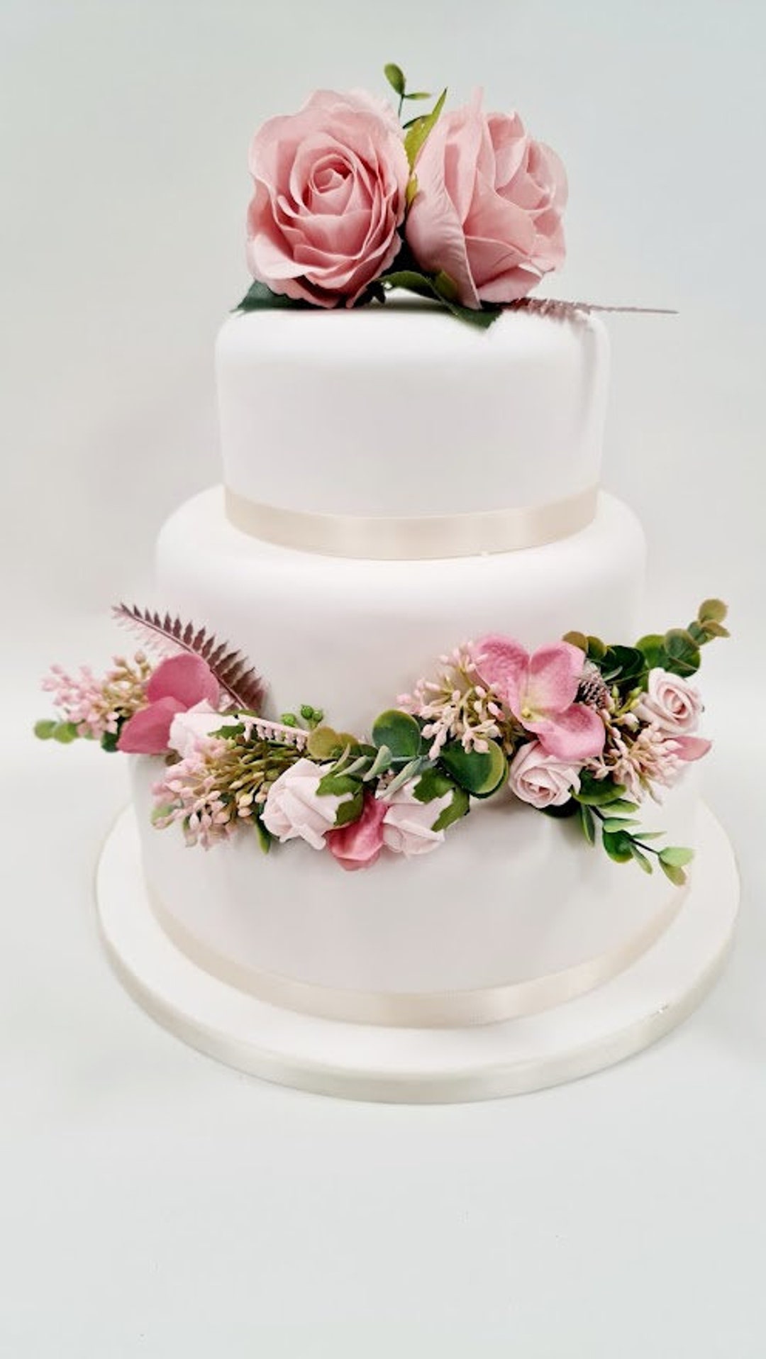 Wedding Cake Flowers Christening Cake Flowers Wedding Cake Etsy