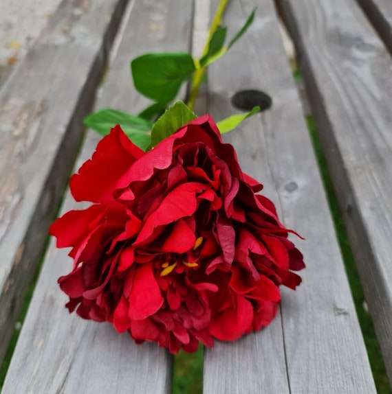 Pivoine artificielle Rose pivoine rouge Fleurs - Etsy France