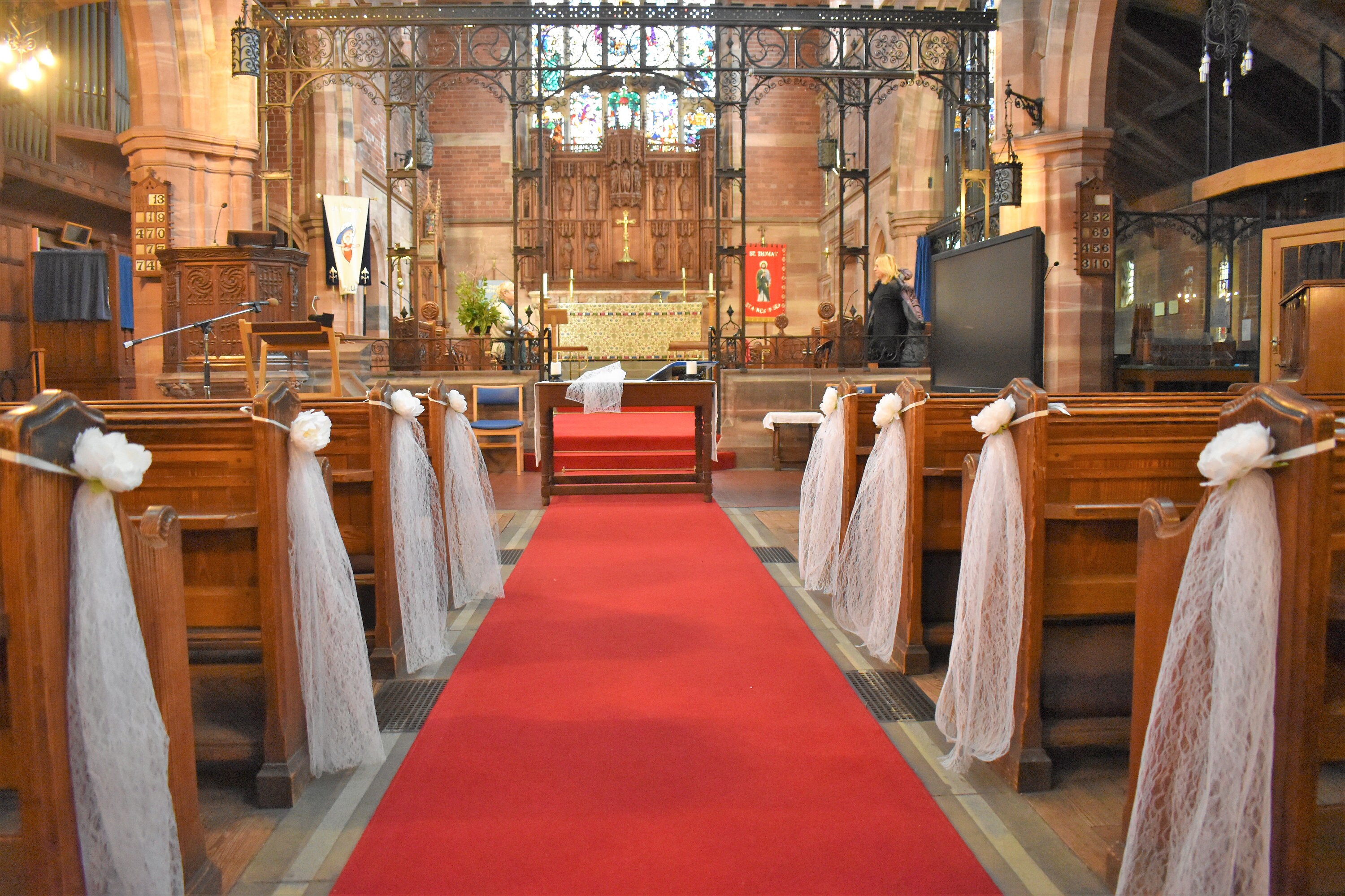 Wedding Church Dressing peony Flowers Pew End Ties | Etsy