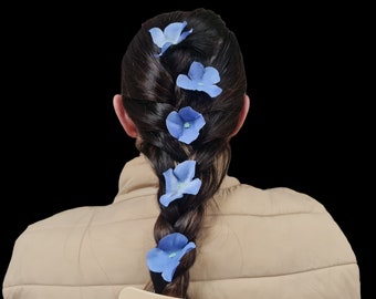 Blue  flower hair pins,  Hair Flowers for wedding,  Prom hair flowers,  Artificial flowers Bridesmaids grips,  Hair accessories
