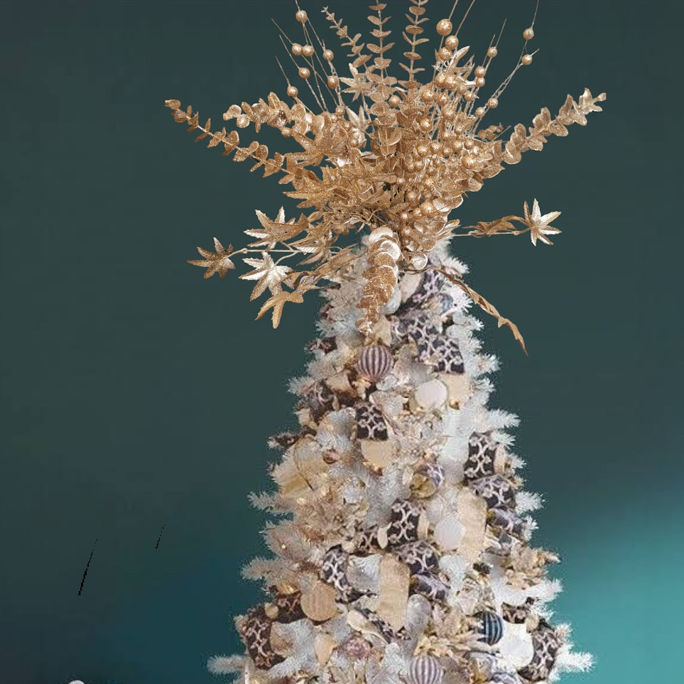 Whimsical Snowman Tree Topper Pick, Snowman Christmas Tree Topper, Snowman  Glitter Spray Decoration 