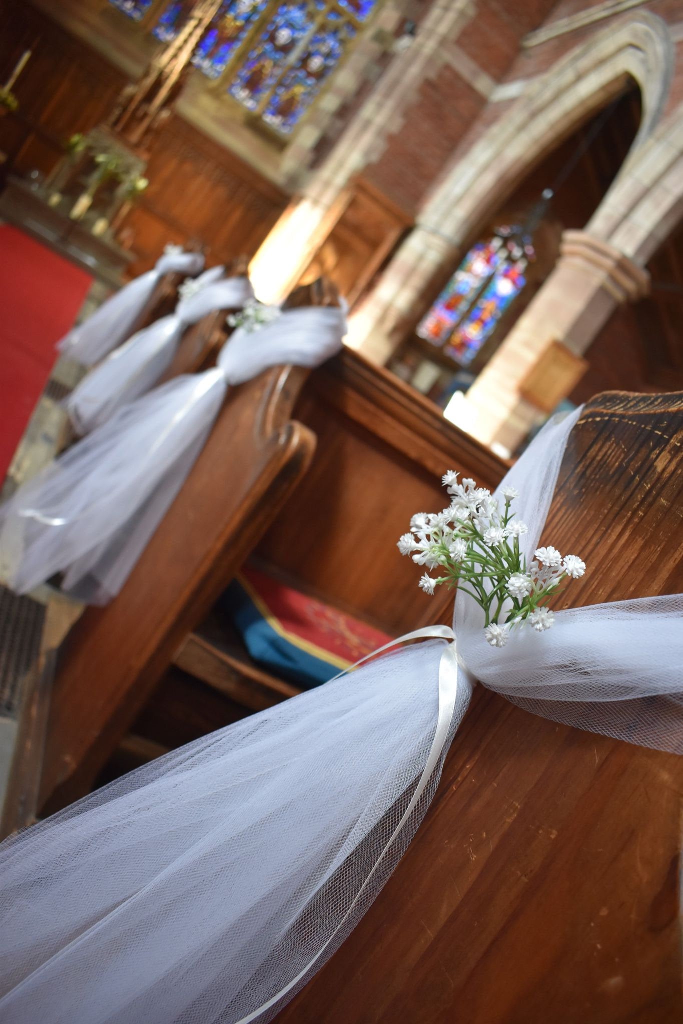 Gypsophila Wedding Church Tulle Pew Ends Decoration Flowers - Etsy