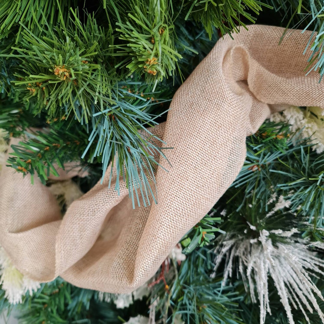 Soft Hessian Tinsel Alternative Christmas Tree Decoration Etsy UK