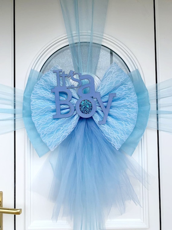 Celebration Door Bow Its A Boy Blue Celebration Door Bow Its A Boy Blue
