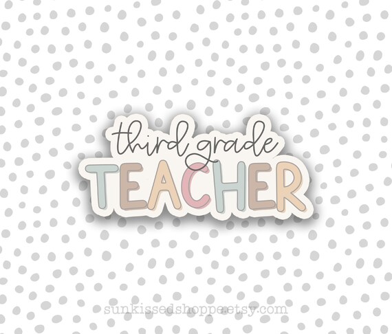 Boho TEACHER Sticker Pack Education Aesthetic Water Resistant Vinyl Laptop  Sticker Die Cut Sticker Water Bottle Decal Teach Gift 