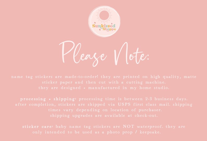 Hello My Name is Sticker Baby Name Tag Sticker Baby Etsy