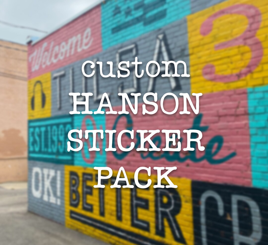 Hanson Sticker Pack, Custom Sticker Pack, Hanson Day Stickers, Water