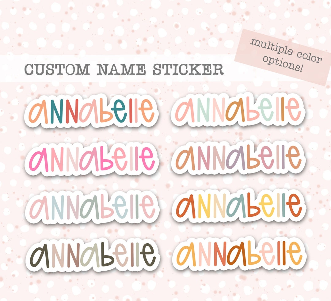 Custom Name Sticker, Water Bottle Stickers for Kids, Personalized Kids ...