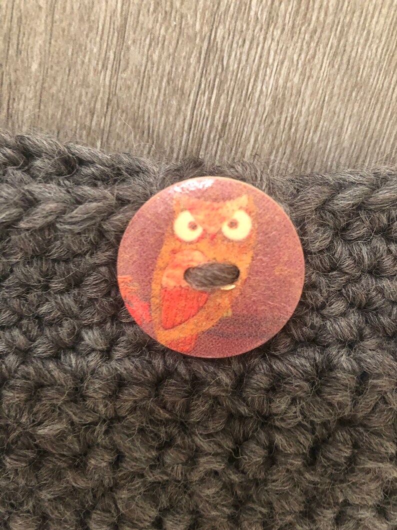 Owl Button Clutch
