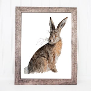 Bunny Art Print | Watercolor Woodland Animals | Animal Art Print | Rabbit Watercolor | Rabbit Woodland Nursery | Nursery Wall Decor | Bunny